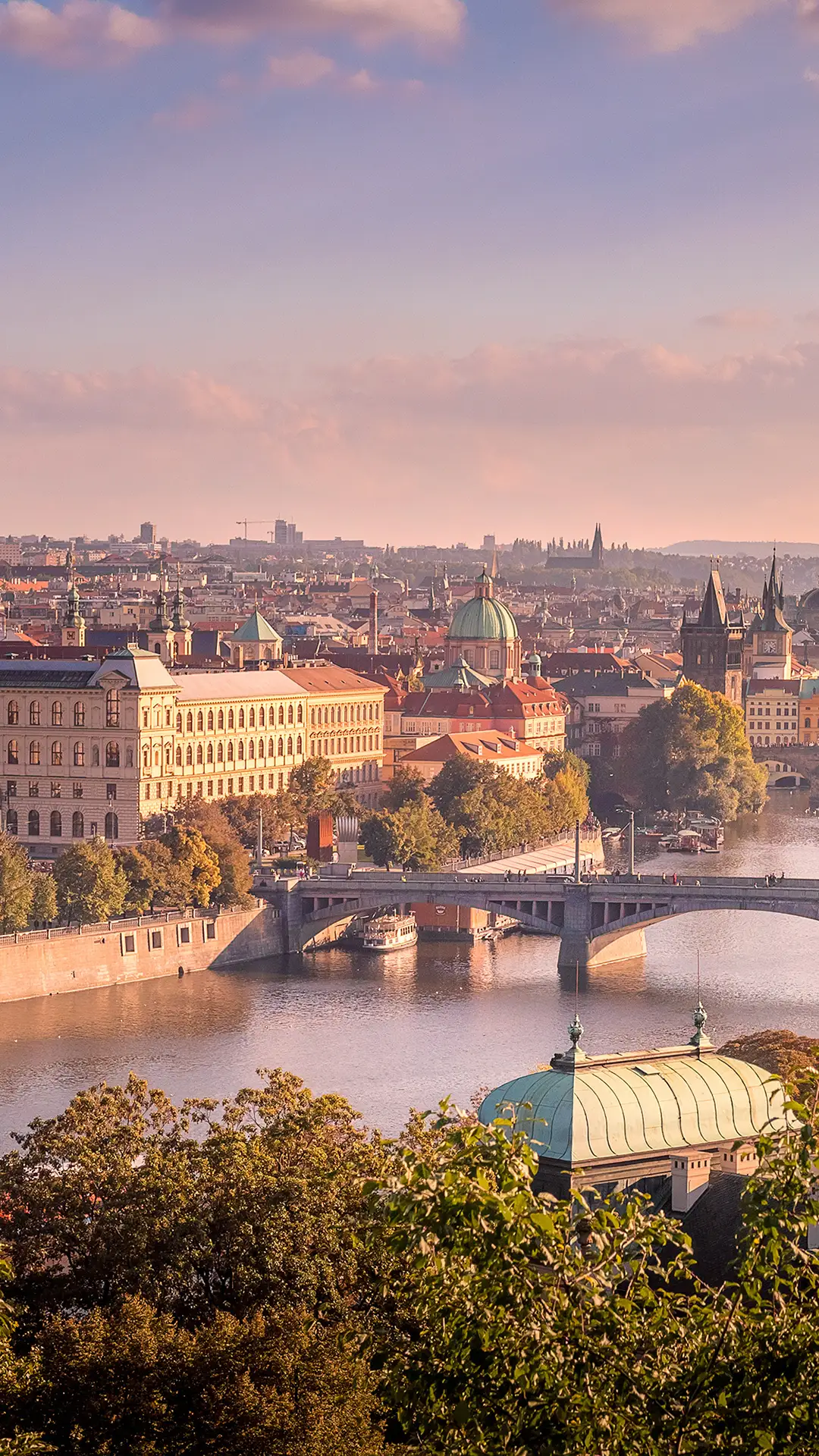 Prague sunset from Letna.