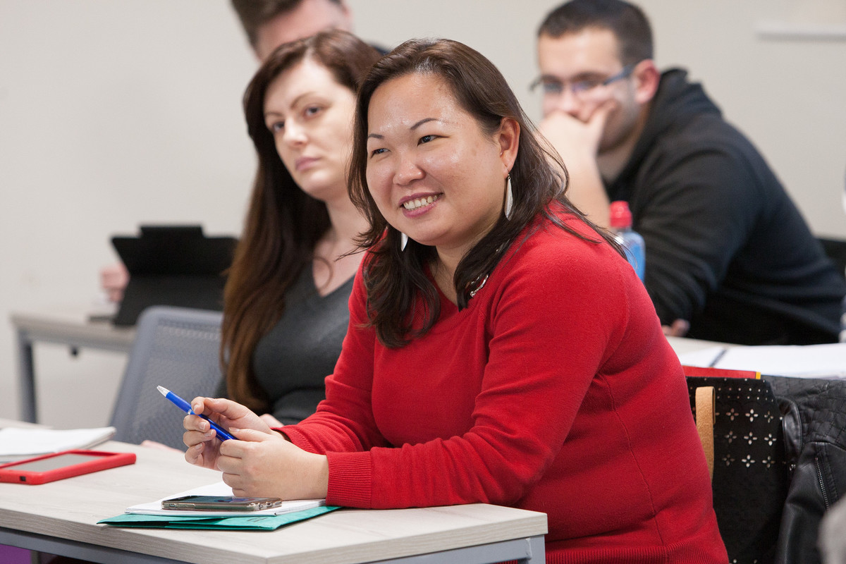 A student in a class